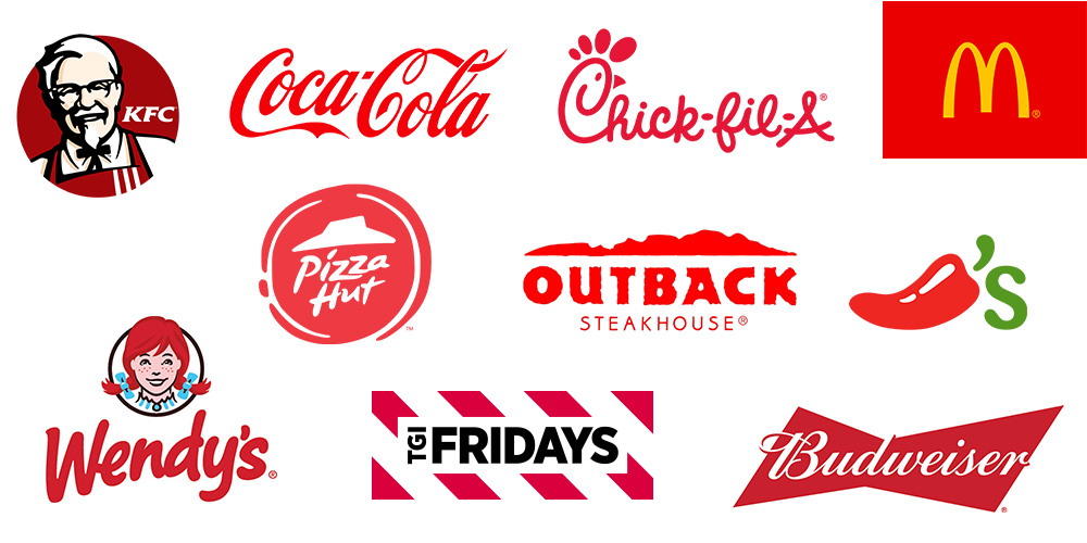 Red Food and Beverage logos