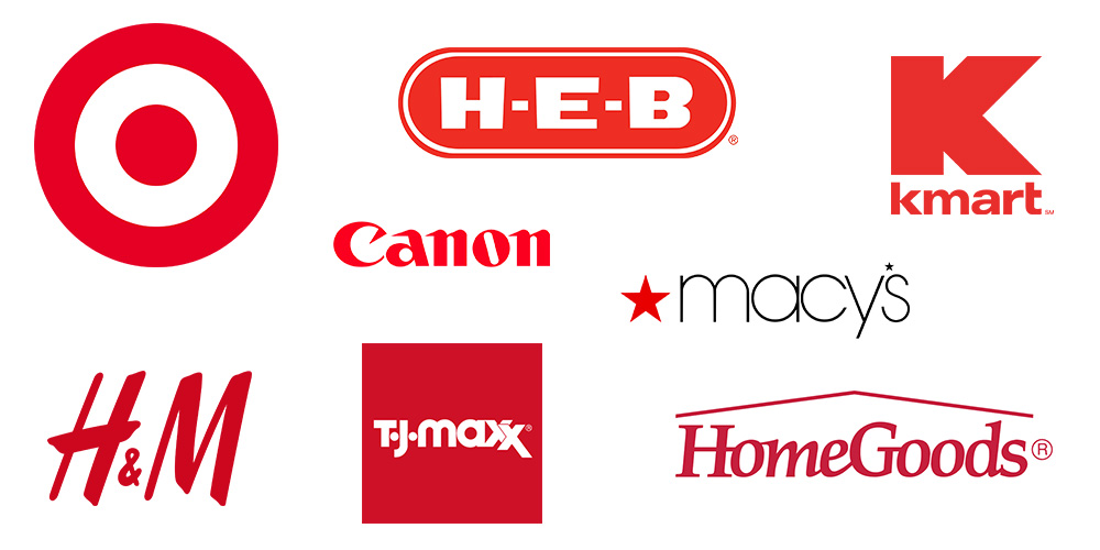 retail and consumer good logos that use red