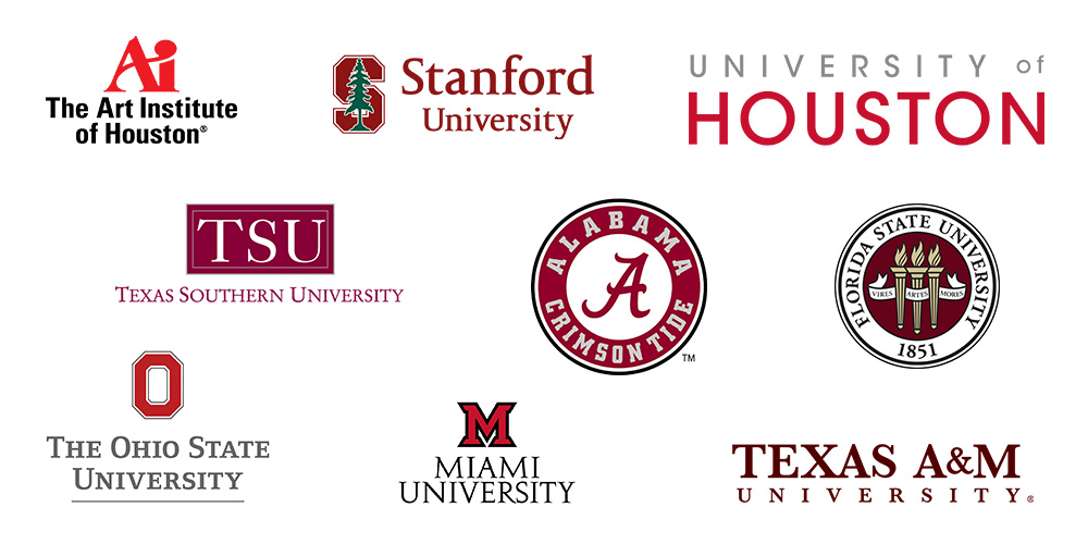 Colleges and University logos that use Red
