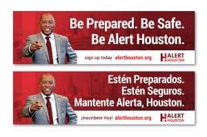 English and Spanish Billboards for Alert Houston PSA Campaign