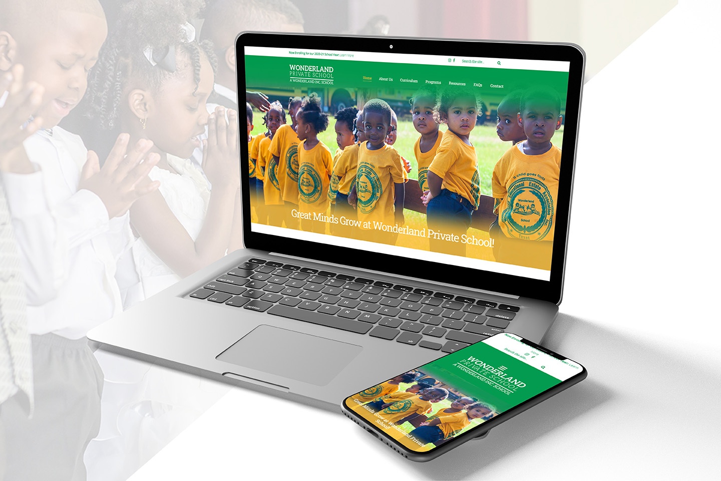 Pre-K and Early Learning Center Web Design | Wonderland Private School