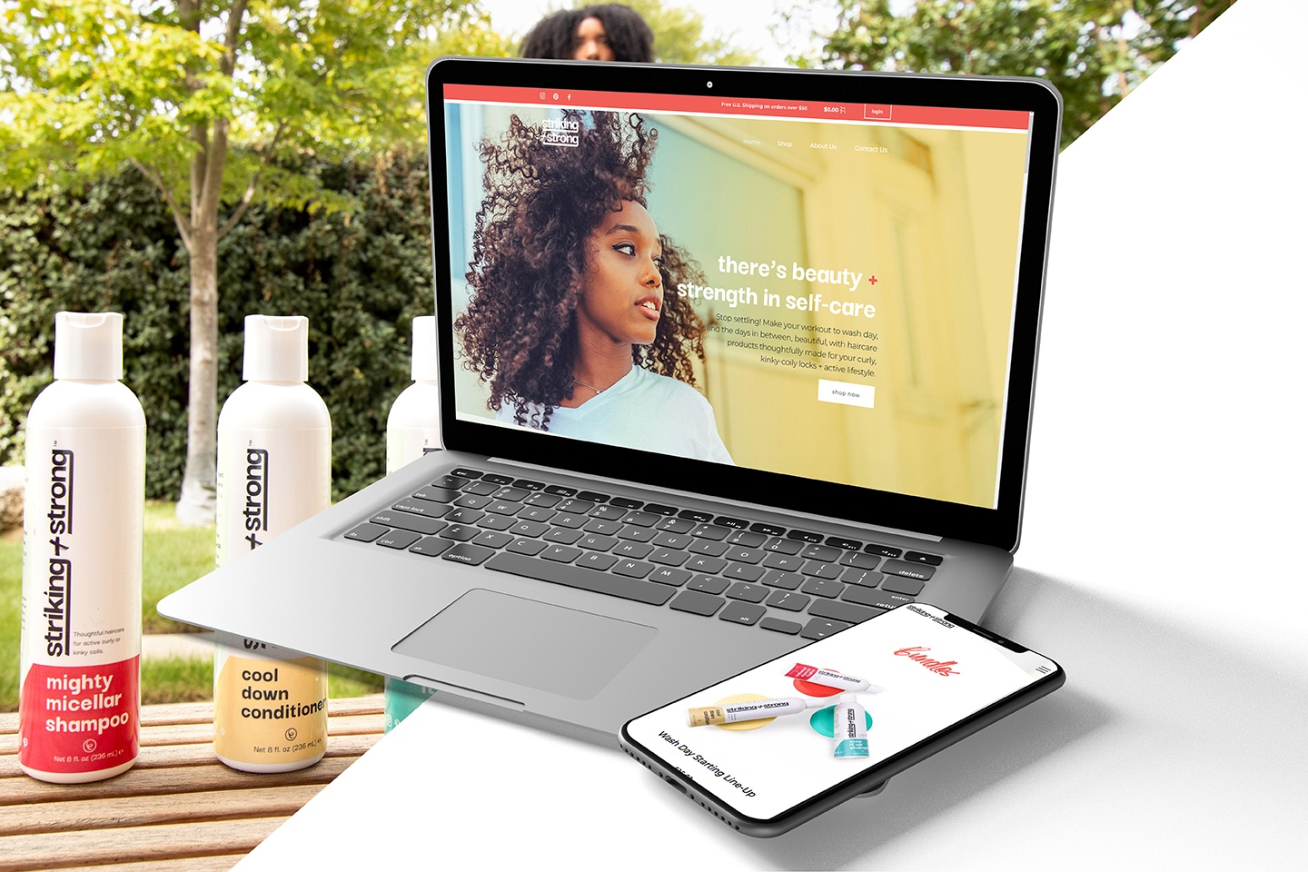 Striking + Strong | Black-owned hair care e-commerce website